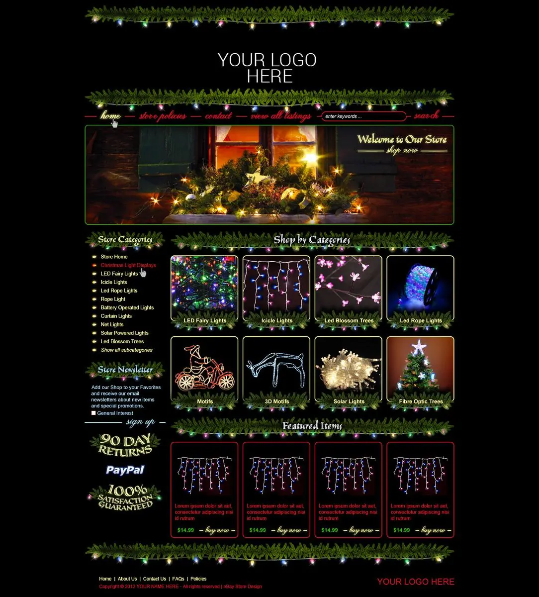 Wikivee premade eBay store design #1410 for home & garden