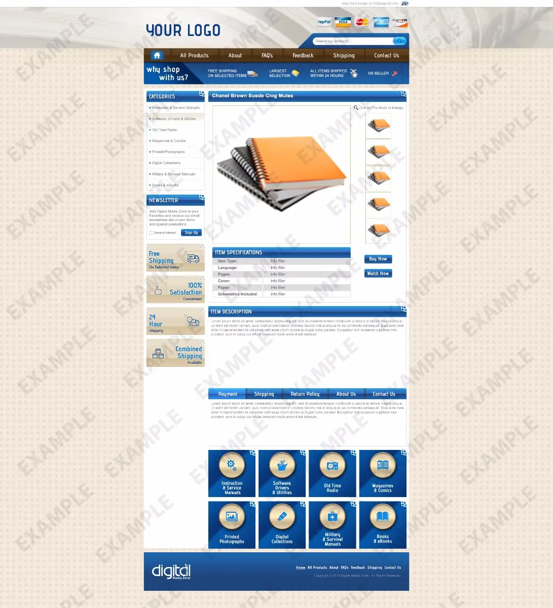 Tander premade eBay listing template #1286 for any industry