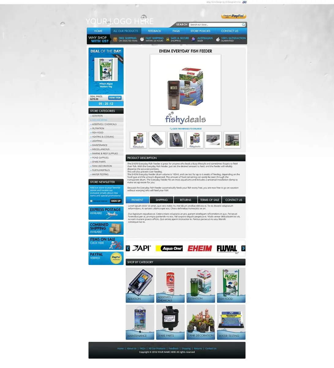 Yonyx premade eBay listing template #1405 for pets
