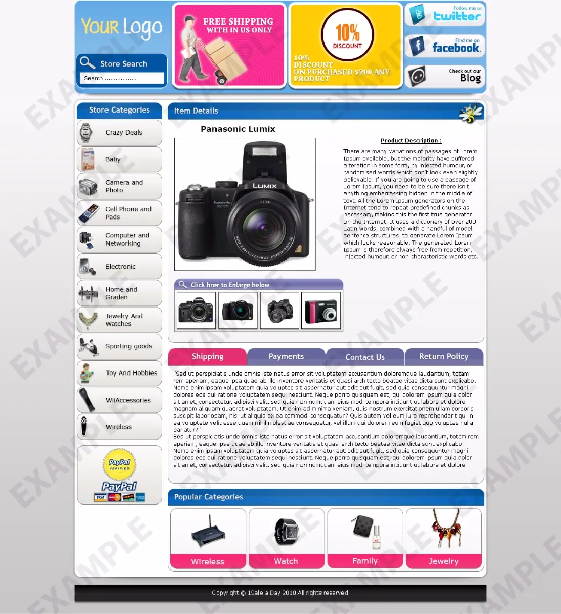 Zoomshots premade eBay listing template #1281 for any industry