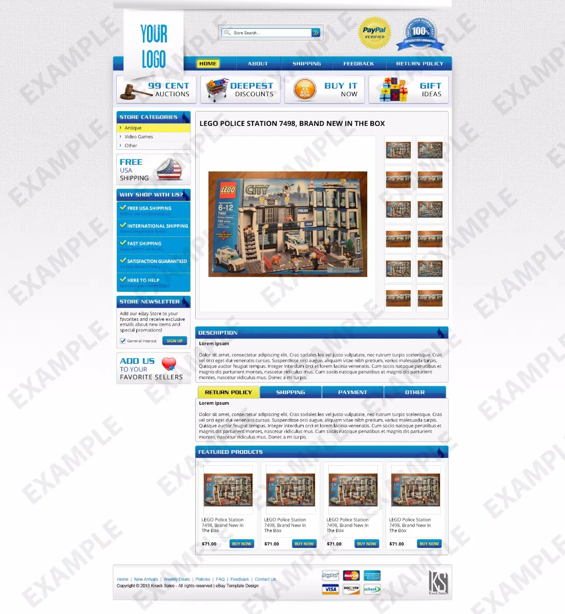 Divanyx premade eBay listing template #1323 for hobbies