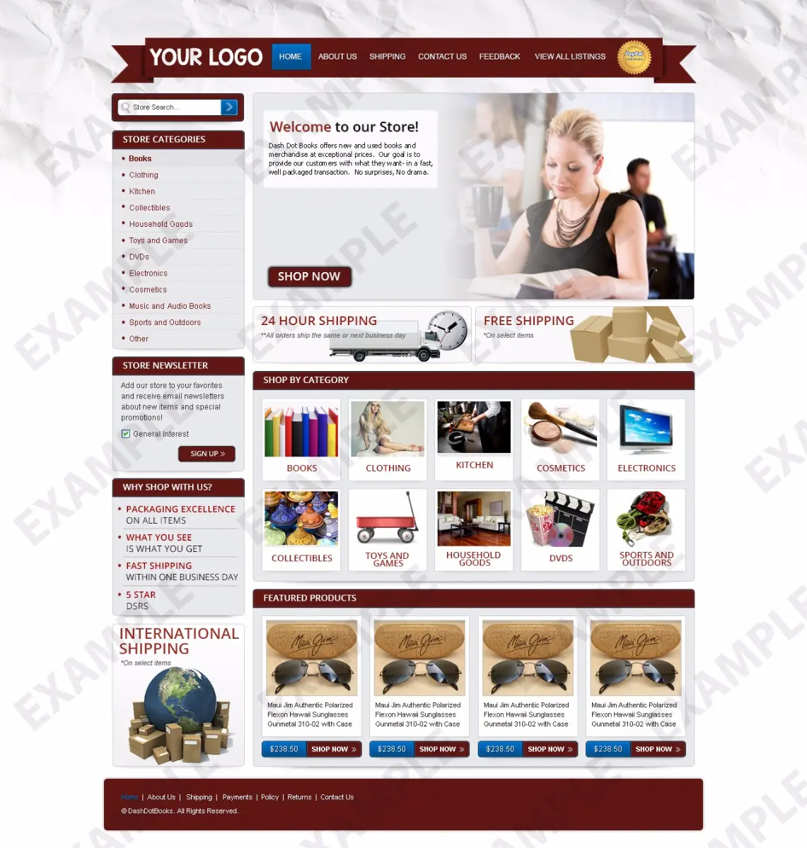 Brightbird premade eBay store design #1305 for any industry