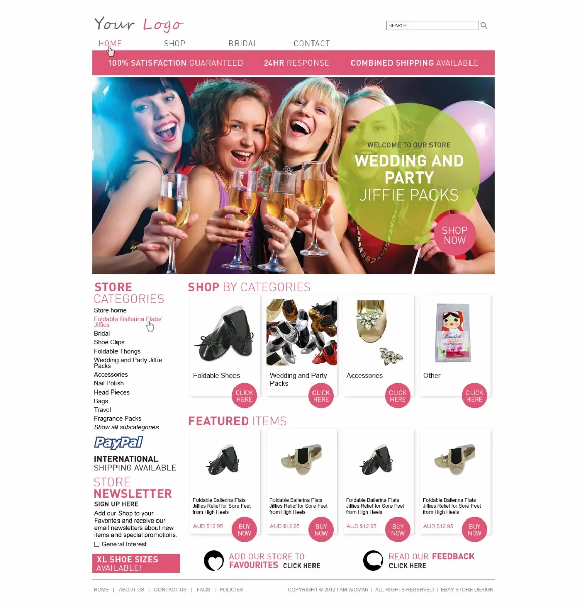 Java premade eBay store design #1336 for apparel & shoes