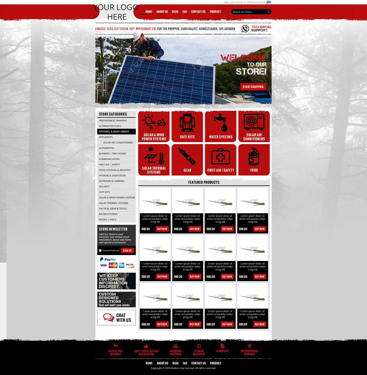 Babblebox premade eBay store design #17002 for sporting goods