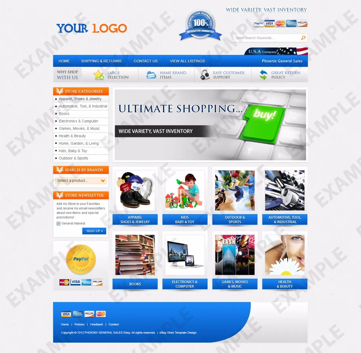 Jando premade eBay store design #1202 for any industry