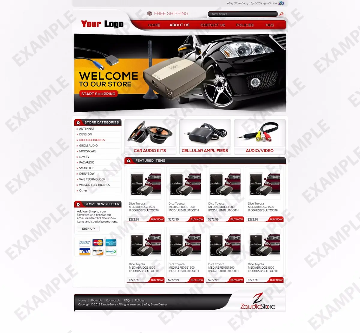 Trundu premade eBay store design #1223 for automotive