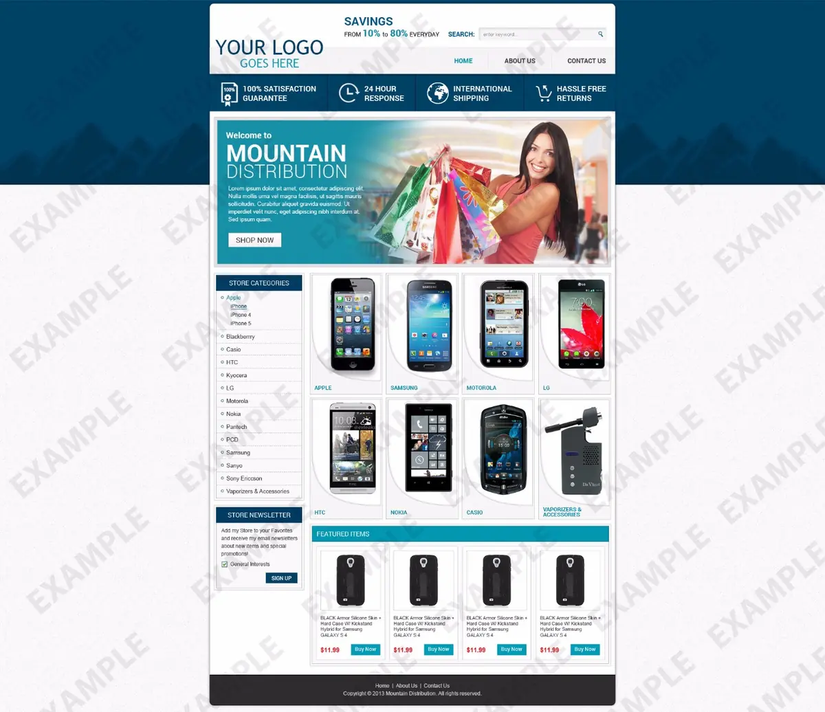 Yambo premade eBay store design #1225 for cell phones