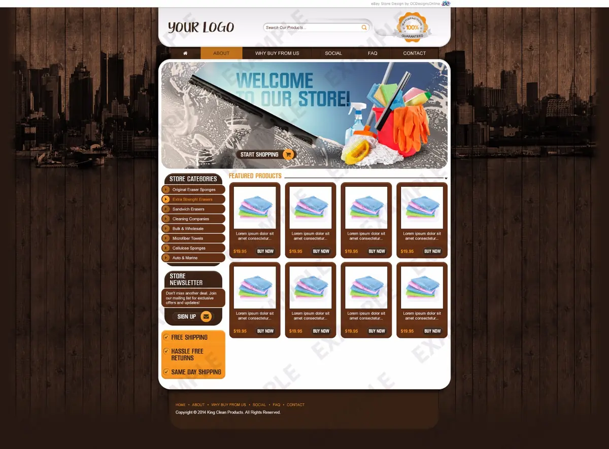 Brightdog premade eBay store design #1272 for home & garden