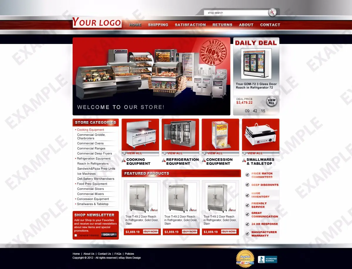 Twitterfly premade eBay store design #1275 for home & garden