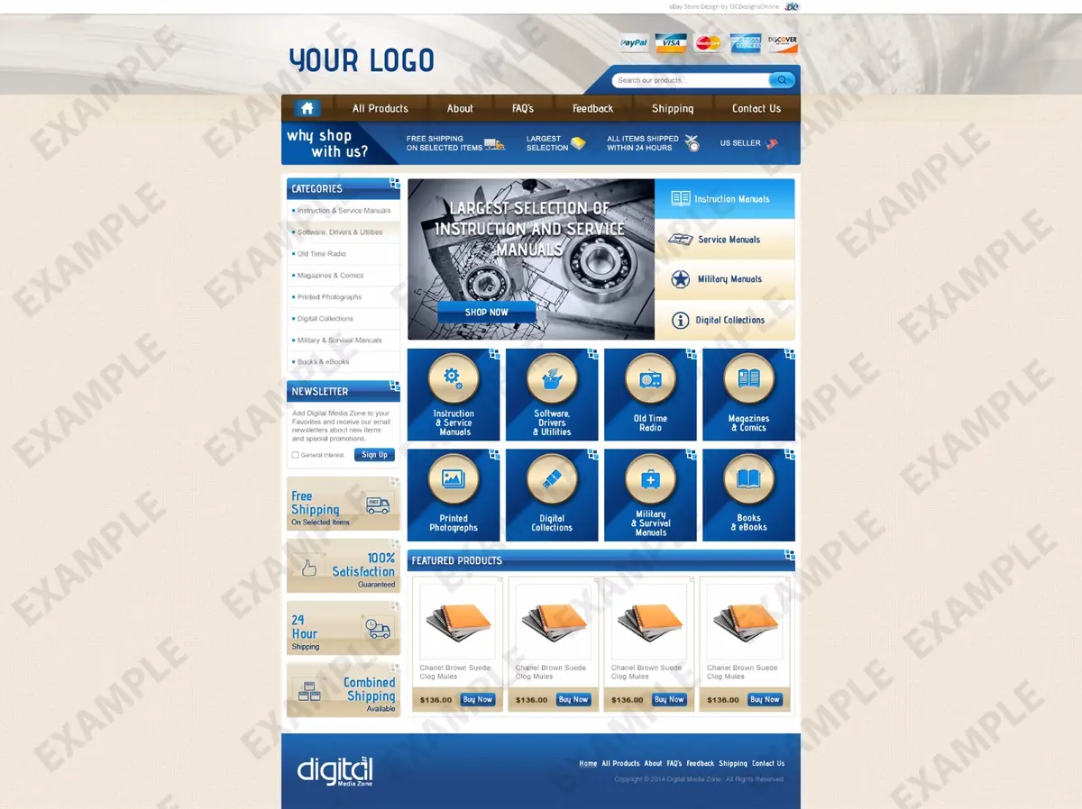 Tander premade eBay store design #1286 for any industry