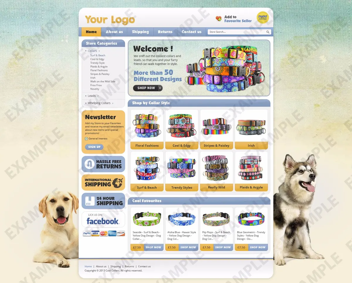 Meezu premade eBay store design #1297 for pets