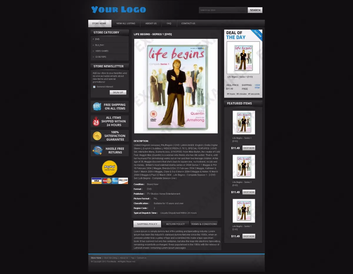 Dazzleopia premade eBay listing template #1311 for electronics & cameras