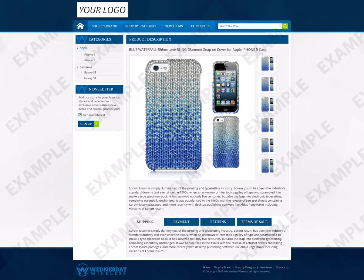 Vibia premade eBay listing template #1217 for cell phones