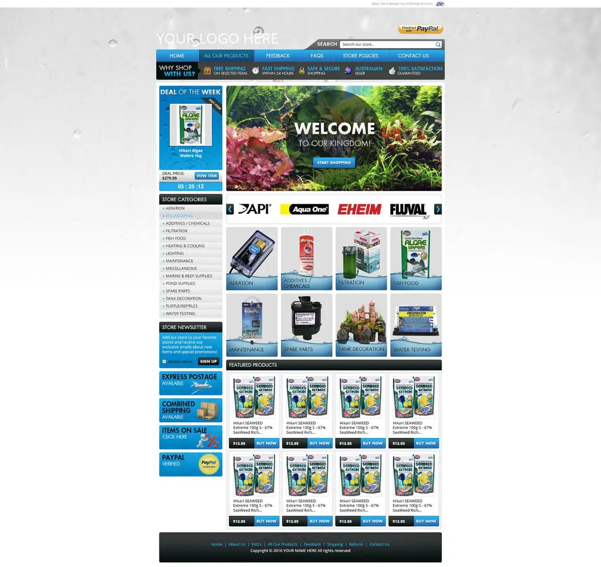 Yonyx premade eBay store design #1405 for pets