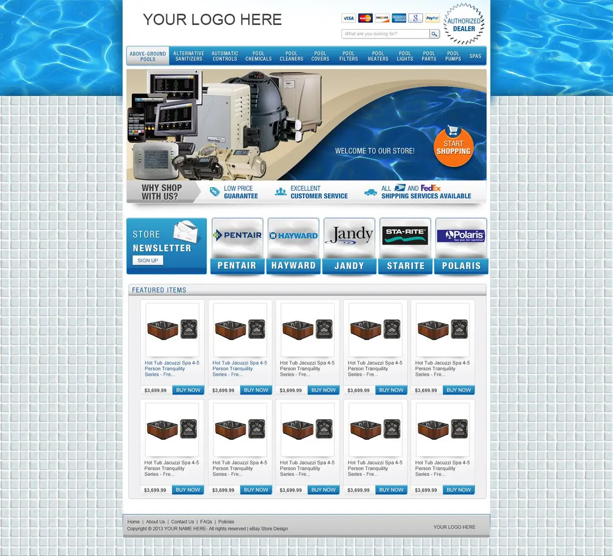 Skyzzy premade eBay store design #17003 for home & garden