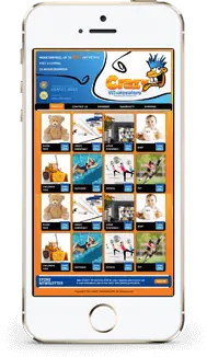 Crazy Wholesalers Facebook Landing Page designs store on a phone