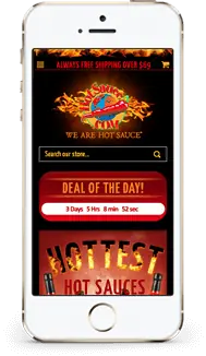 Hot Sauce store on a phone