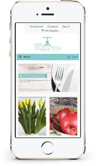 One Table Top store on a phone