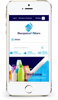 BargainsNMore store on a phone