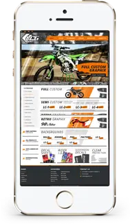 LCG Graphix store on a phone