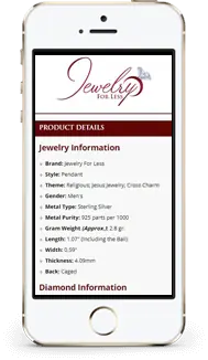 Jewelry For Less store on a phone