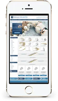 Jewlery Unlimited store on a phone