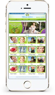 Wellness Galleria Custom Facebook Design store on a phone