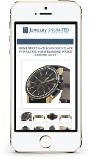 Jewelry Unlimited store on a phone