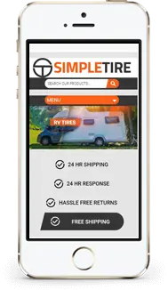 Simple Tire store on a phone