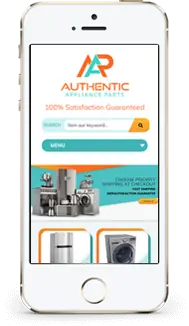 Authentic Appliance Parts store on a phone
