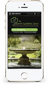 Marvin Gardens store on a phone