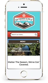 Outdoor Supply store on a phone