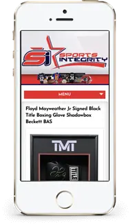 Sports Integrity store on a phone