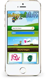 Swing Set Stuff store on a phone