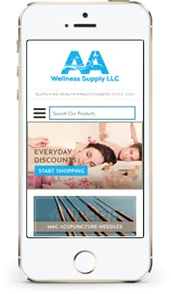 AA Wellness Supply store on a phone