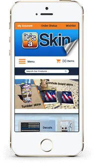 It's A Skin store on a phone
