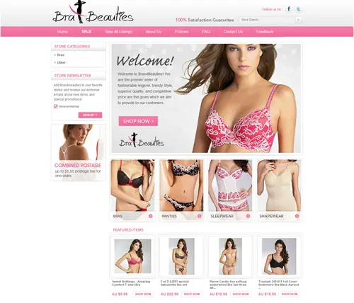 bra-ebay-store-design Bras 4 Beauties eBay Store Design