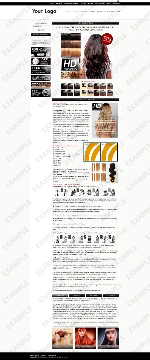 Innomix premade eBay listing template #1317 for beauty
