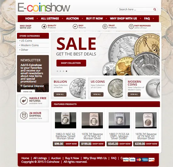 Custom ebay store designs