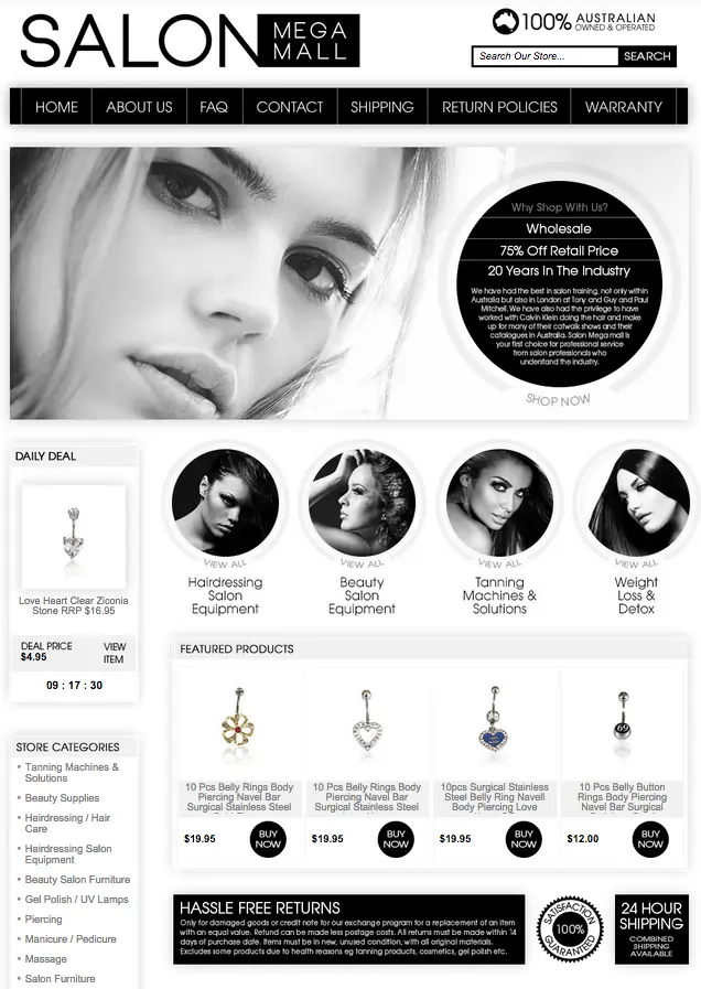 Classic black and white store design for eBay sellers from OCDesignsonline