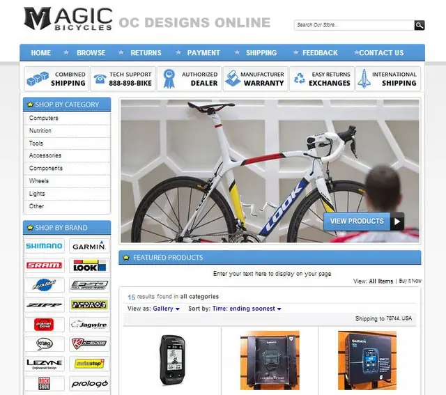 Put brand logos in your bike shop eBay store design