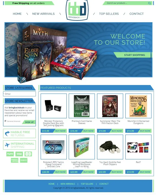 custom eBay store