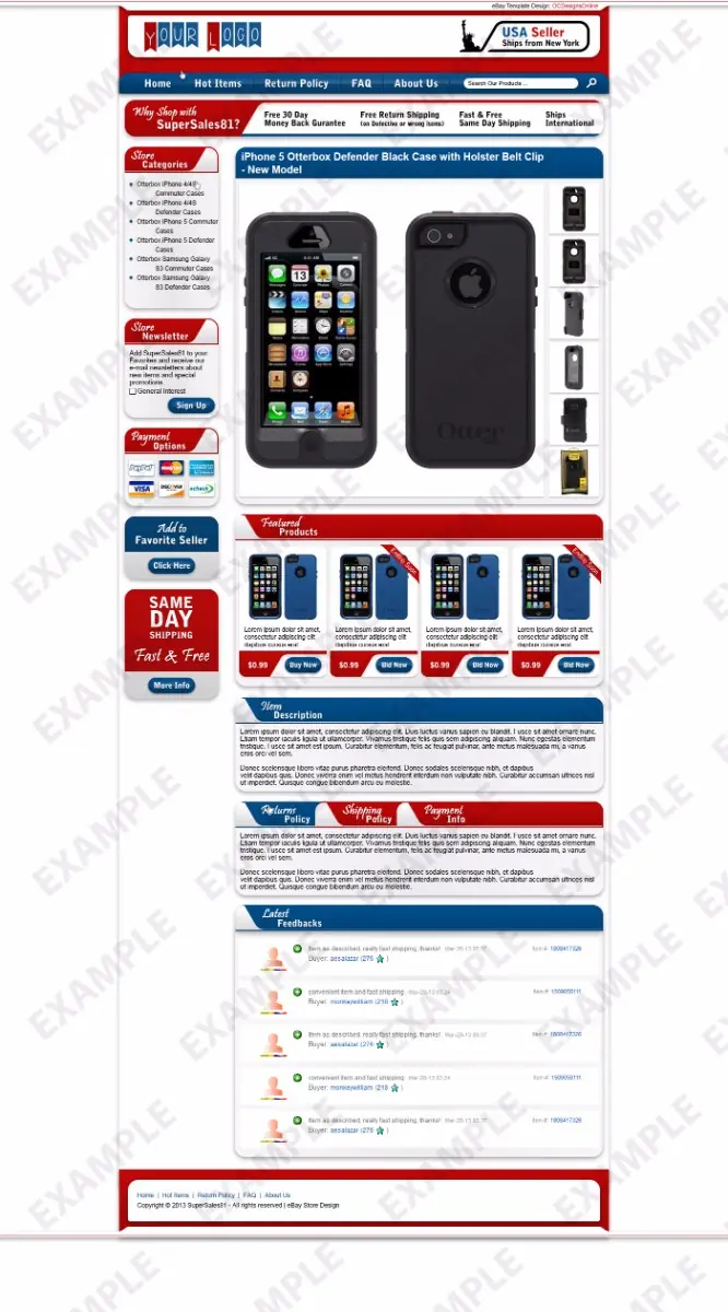 Trivia premade eBay listing template #1209 for cell phones