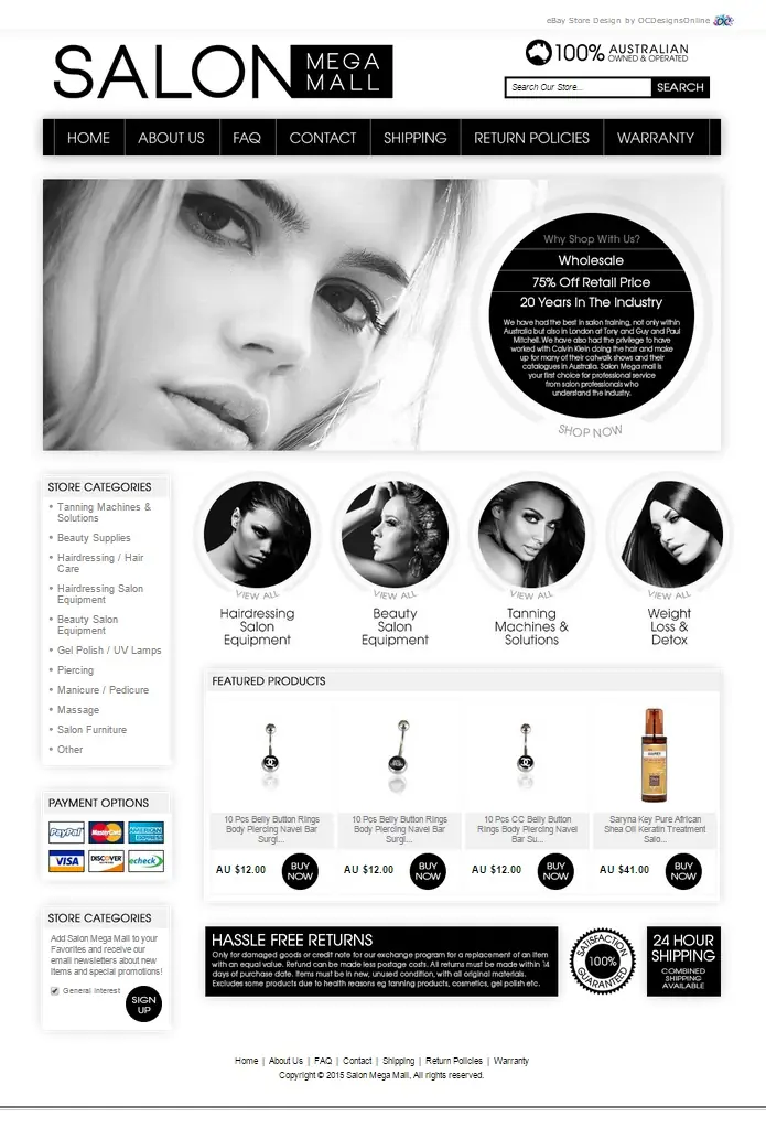 custom eBay store for Australia