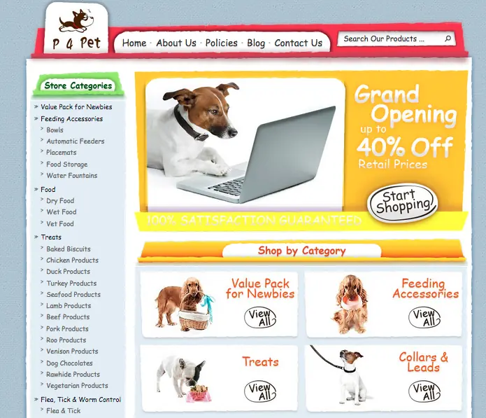 P4pet eBay design