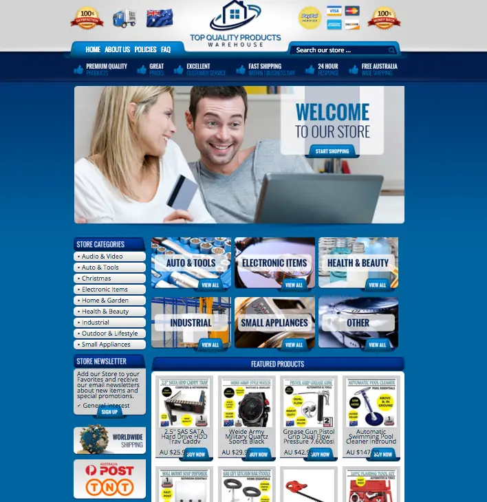 Australian eBay store designs