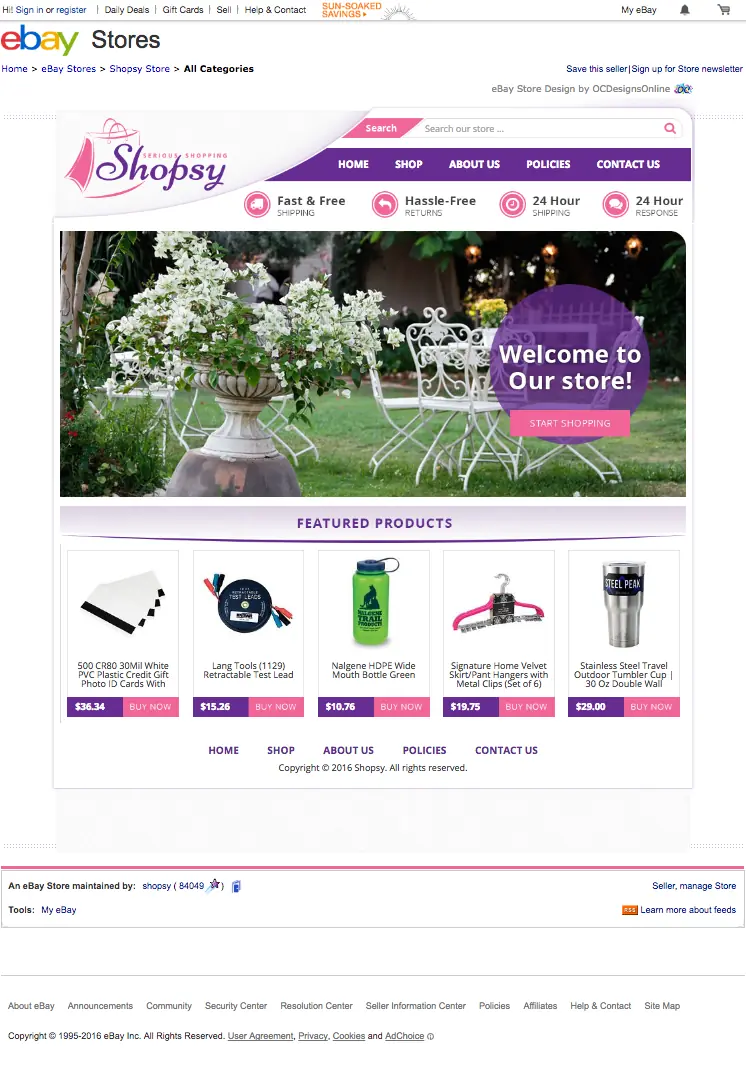 Shopsys eBay HTML template