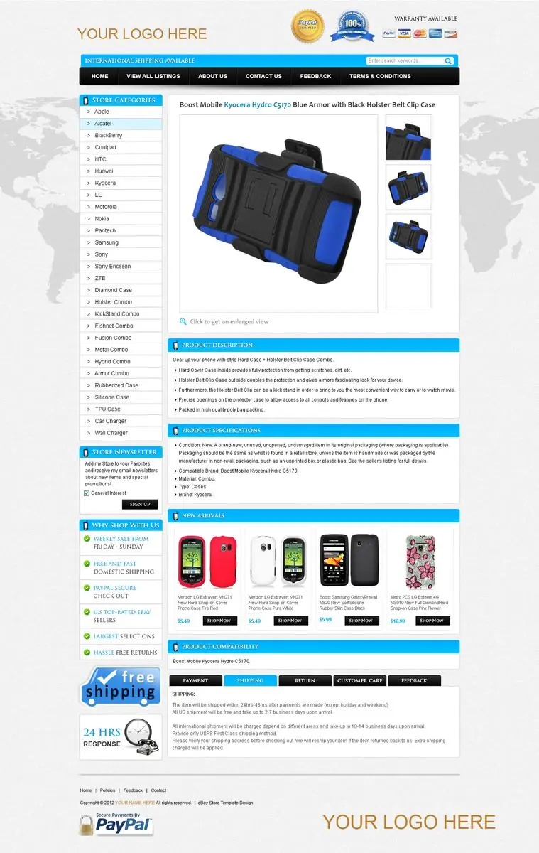 Innopad premade eBay listing template #1401 for cell phones