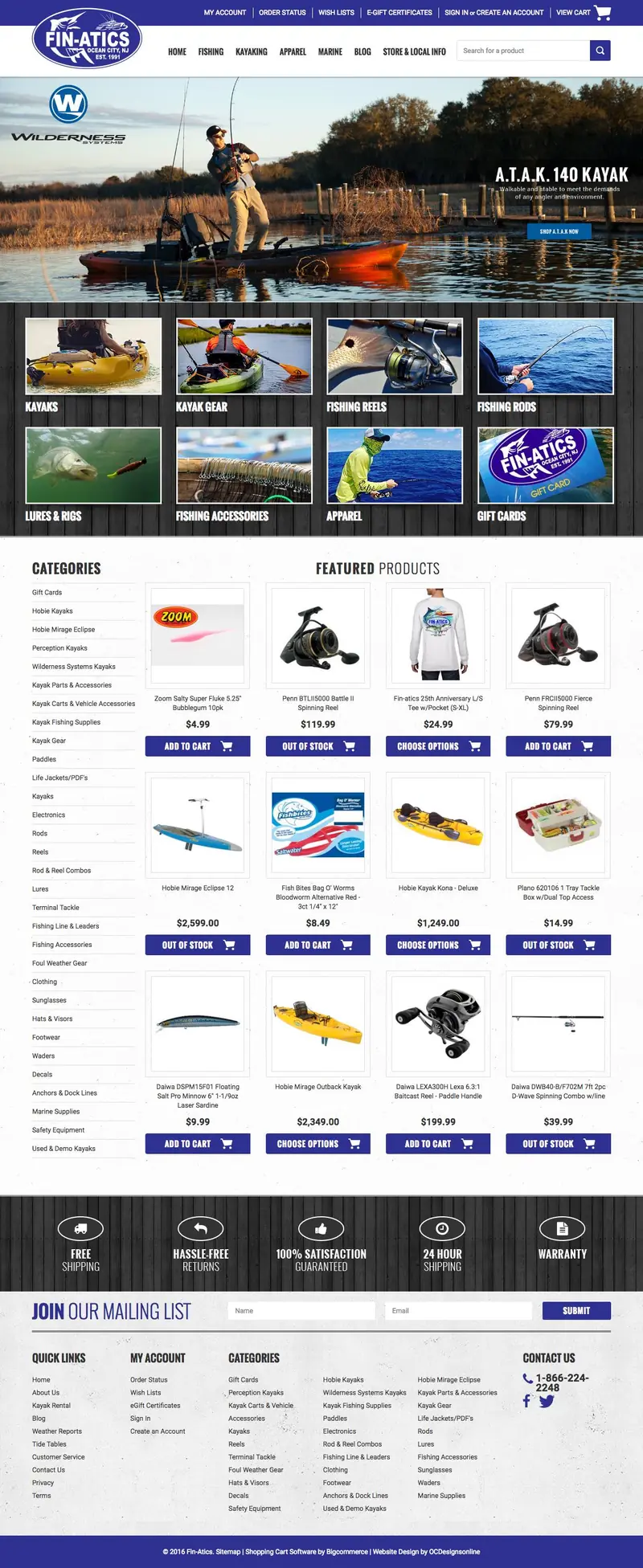 Fin atics Big Commerce custom store design