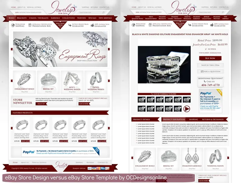 The difference between an eBay store design and a template